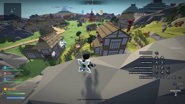 Alpha gameplay overlooking NinjaPVP's village arena